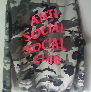 Anti social social club camo hoodie